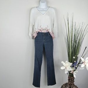 Loft Modern Slim Jeans Mid Rise Straight Leg